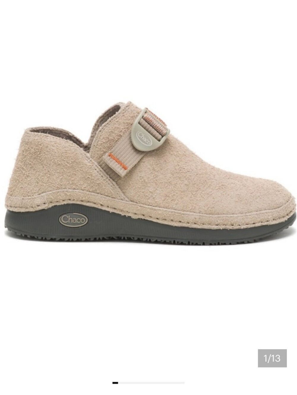 Chaco Paonia Suede Leather Clog, Size 8, Women's, Adjustable Strap, Tan